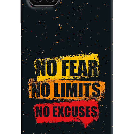 No Fear No Limits No Excuse Samsung A12 Hard Case Back Cover by Casekaro