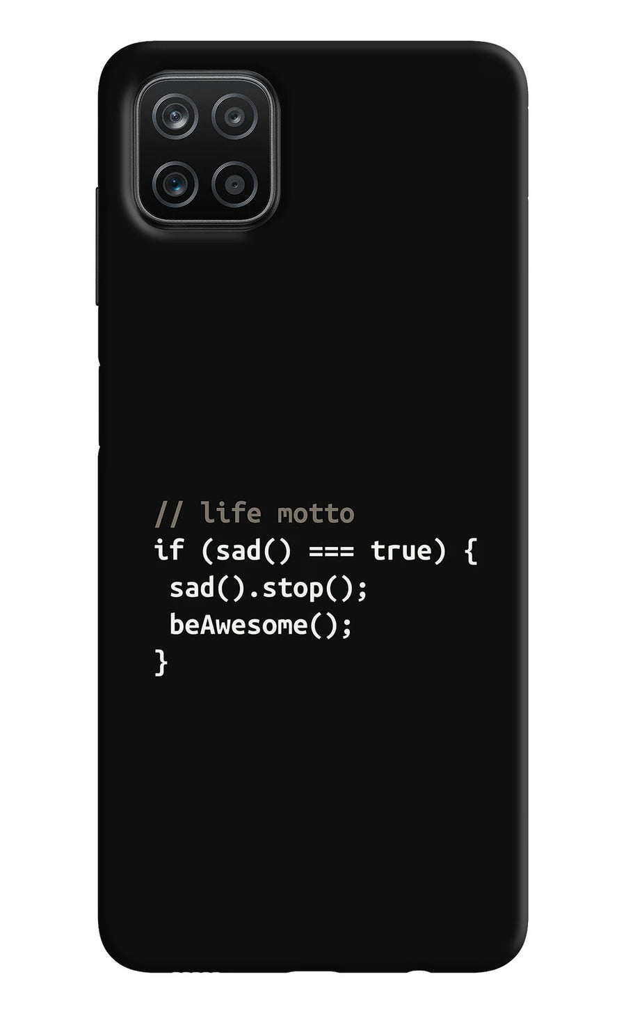 Life Motto Code Samsung A12 Back Cover, Hard case