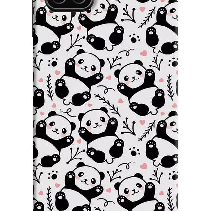 Cute Panda Samsung A12 Hard Case Back Cover by Casekaro