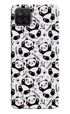 Cute Panda Samsung A12 Hard Case Back Cover by Casekaro