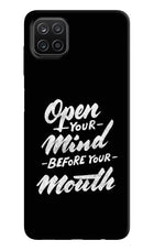 Open Your Mind Before Your Mouth Samsung A12 Hard Case Back Cover by Casekaro