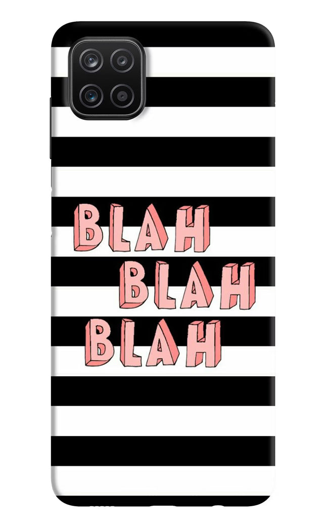 Blah Blah Blah Samsung A12 Hard Case Back Cover by Casekaro