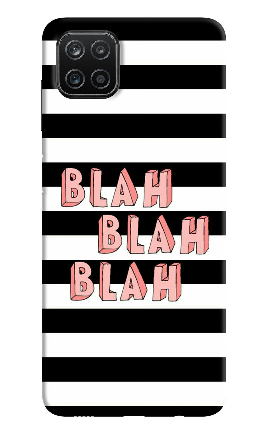 Blah Blah Blah Samsung A12 Back Cover, Hard case