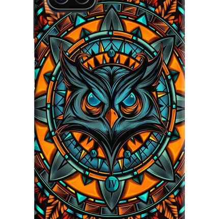Angry Owl Art Samsung A12 Hard Case Back Cover by Casekaro