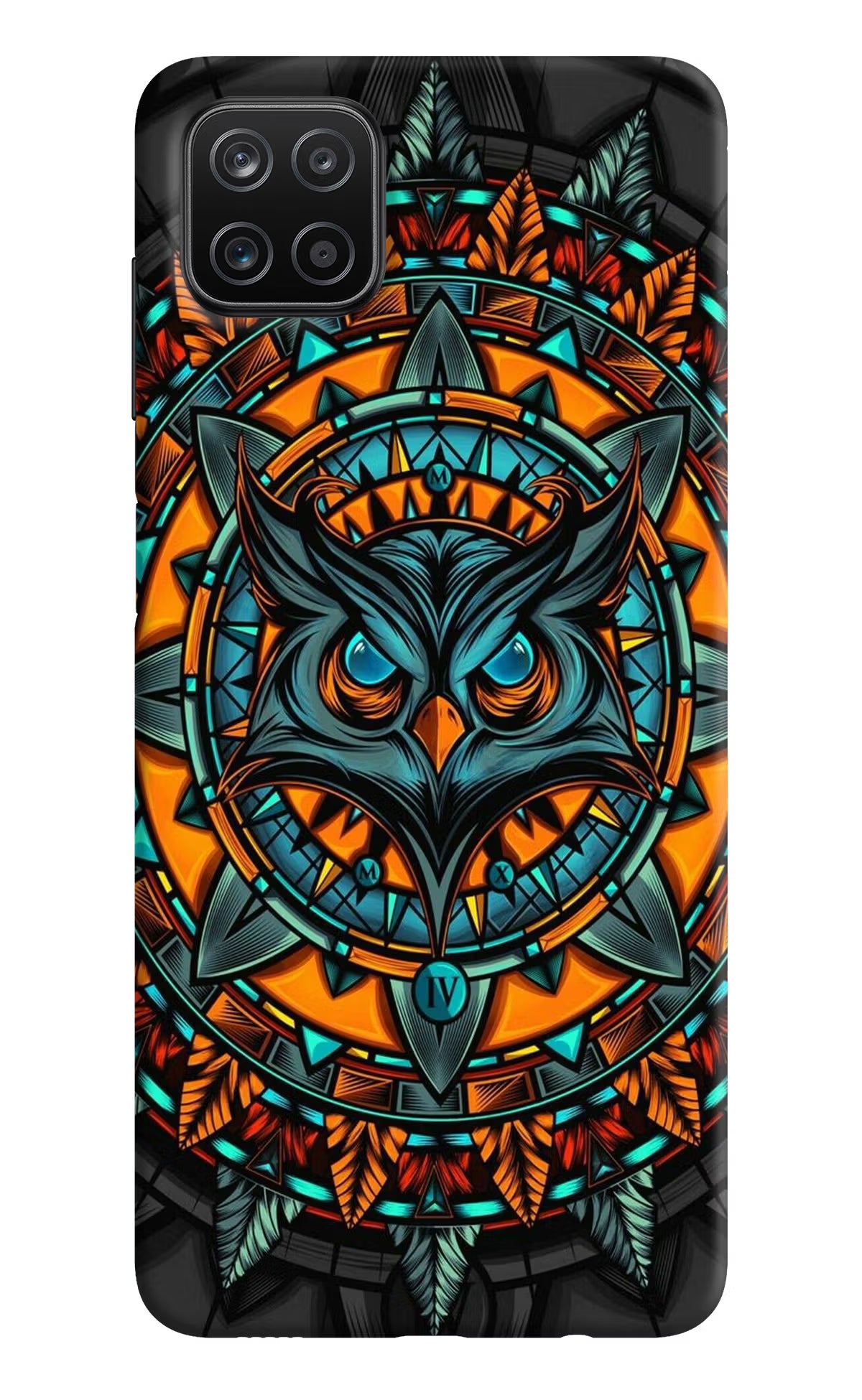 Angry Owl Art Samsung A12 Back Cover