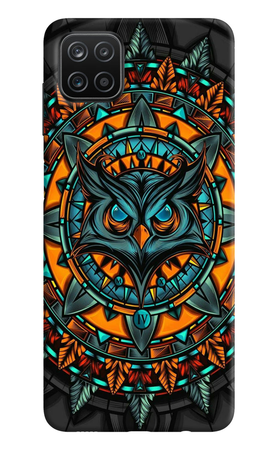 Angry Owl Art Samsung A12 Back Cover, Hard case