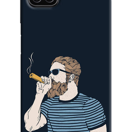 Smoking Samsung A12 Hard Case Back Cover by Casekaro