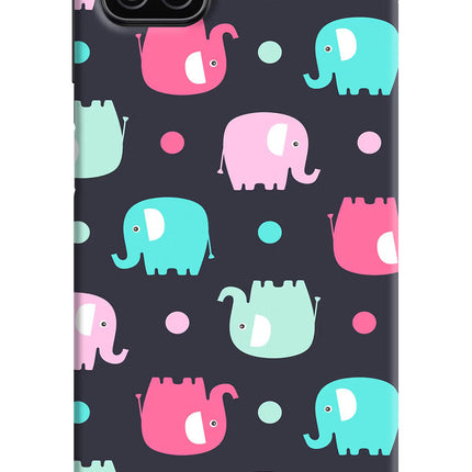 Elephants Samsung A12 Hard Case Back Cover by Casekaro