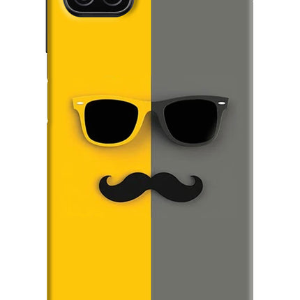 Sunglasses with Mustache Samsung A12 Hard Case Back Cover by Casekaro