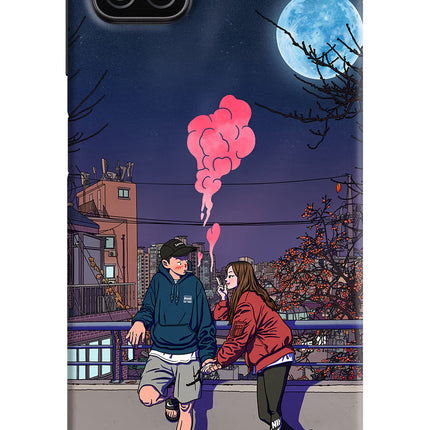 Chilling Couple Samsung A12 Hard Case Back Cover by Casekaro