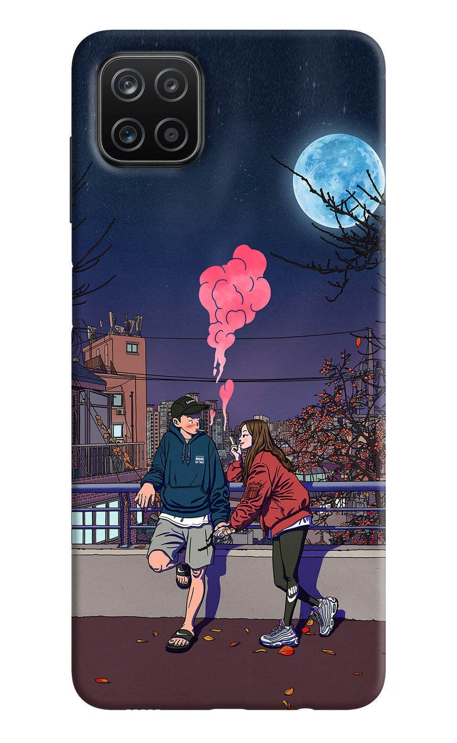 Chilling Couple Samsung A12 Back Cover, Hard case