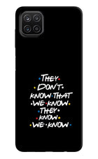 FRIENDS Dialogue Samsung A12 Hard Case Back Cover by Casekaro