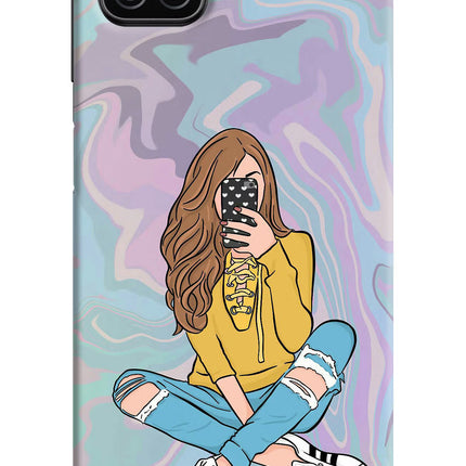 Selfie Girl Samsung A12 Hard Case Back Cover by Casekaro