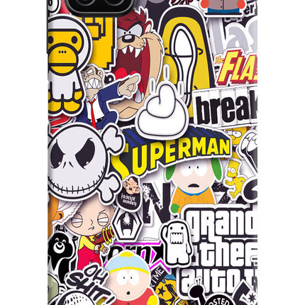 Sticker Bomb Samsung A12 Hard Case Back Cover by Casekaro