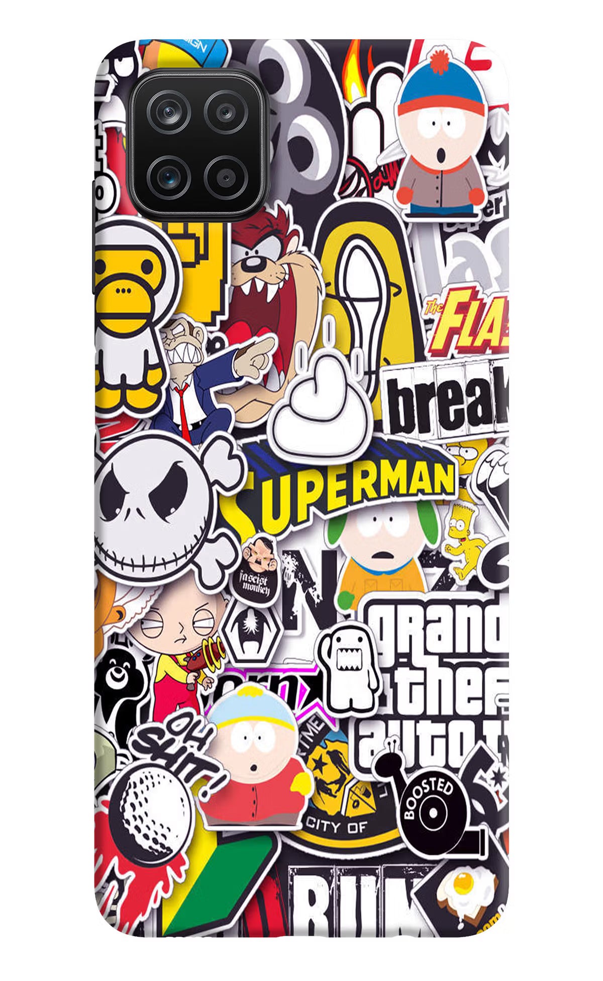 Sticker Bomb Samsung A12 Back Cover