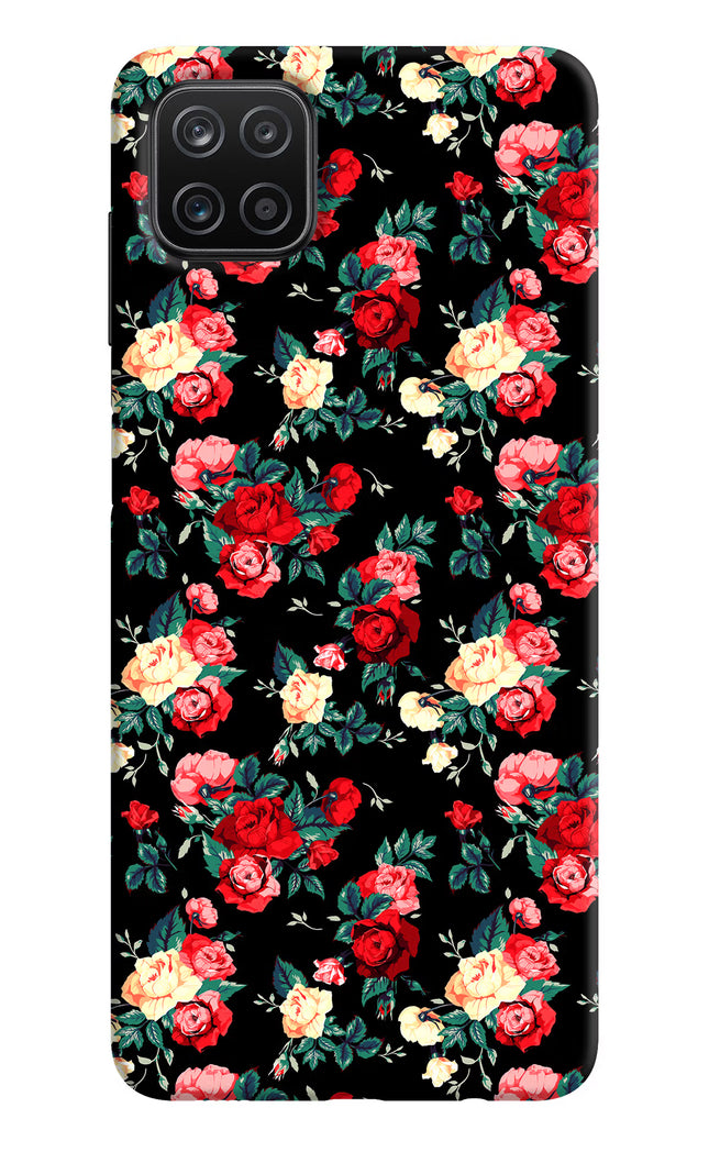 Rose Pattern Samsung A12 Hard Case Back Cover by Casekaro