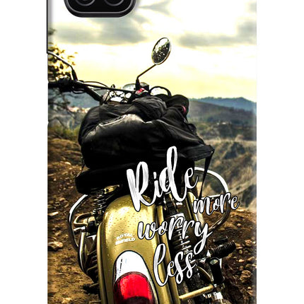 Ride More Worry Less Samsung A12 Hard Case Back Cover by Casekaro