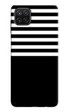 Black and White Print Samsung A12 Hard Case Back Cover by Casekaro