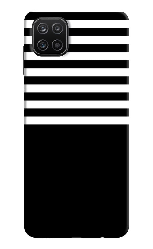 Black and White Print Samsung A12 Hard Case Back Cover by Casekaro