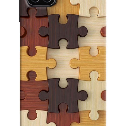 Wooden Puzzle Samsung A12 Hard Case Back Cover by Casekaro