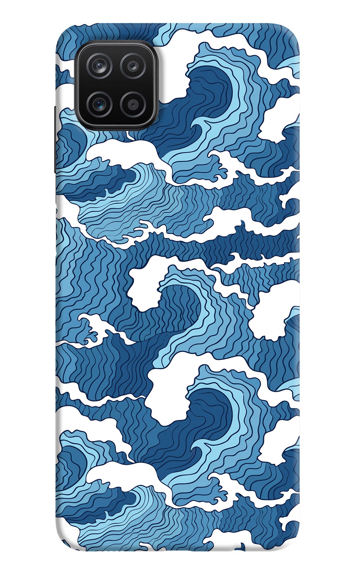 Blue Waves Samsung A12 Back Cover