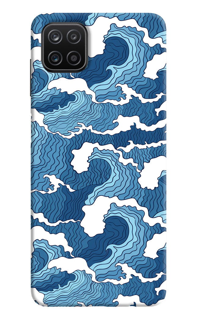 Blue Waves Samsung A12 Hard Case Back Cover by Casekaro