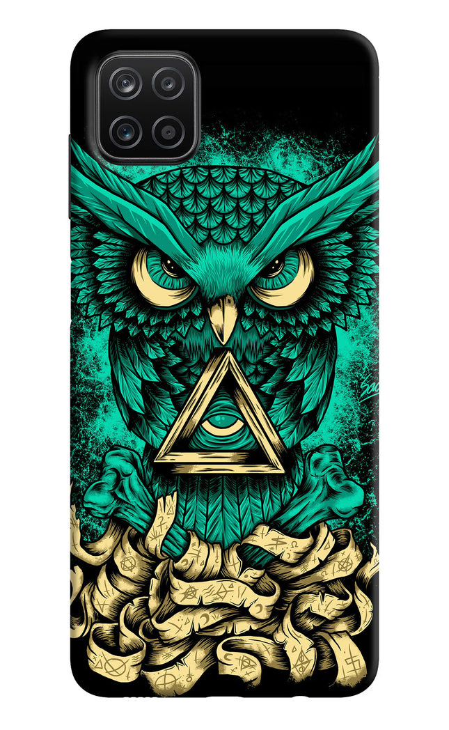 Green Owl Samsung A12 Hard Case Back Cover by Casekaro