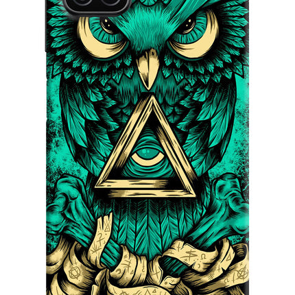 Green Owl Samsung A12 Hard Case Back Cover by Casekaro
