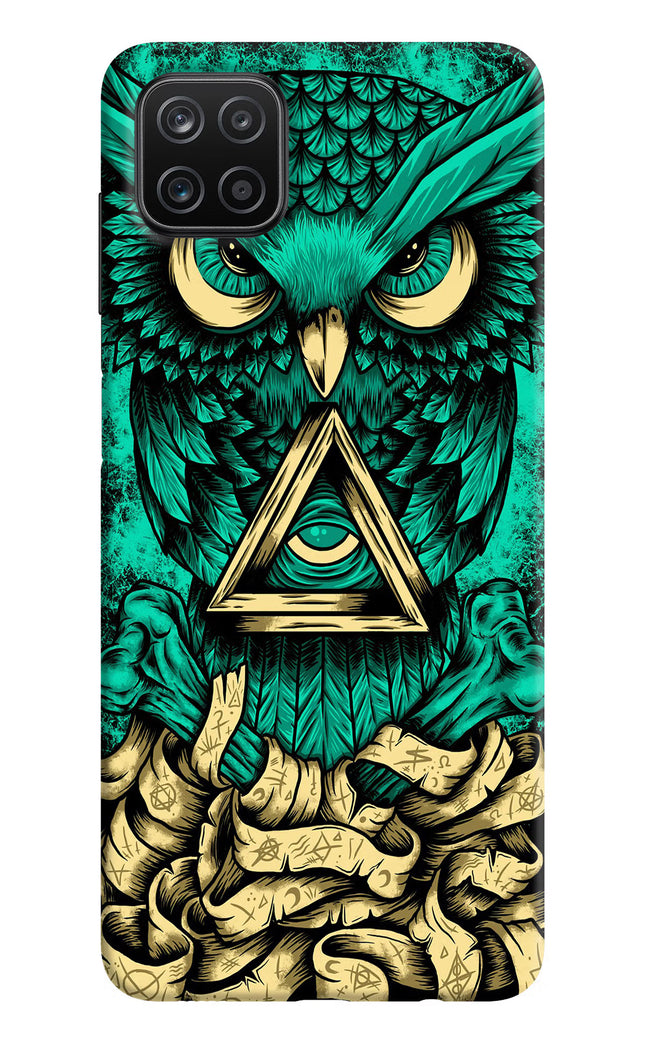 Green Owl Samsung A12 Hard Case Back Cover by Casekaro