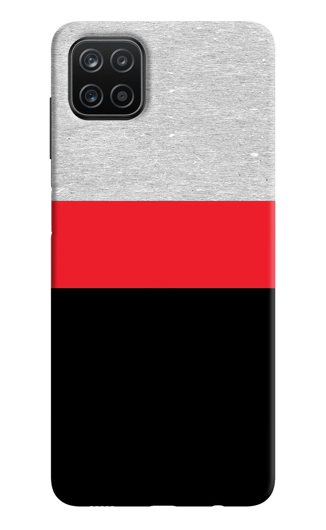 Tri Color Pattern Samsung A12 Hard Case Back Cover by Casekaro