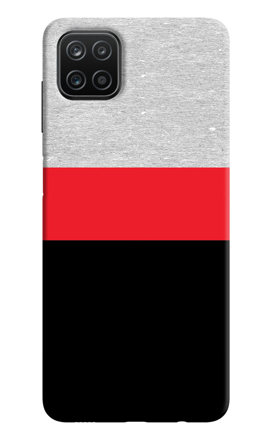 Tri Color Pattern Samsung A12 Back Cover, Hard case