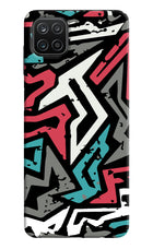 Geometric Graffiti Samsung A12 Hard Case Back Cover by Casekaro