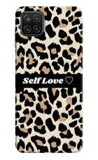 Leopard Print Self Love Samsung A12 Hard Case Back Cover by Casekaro