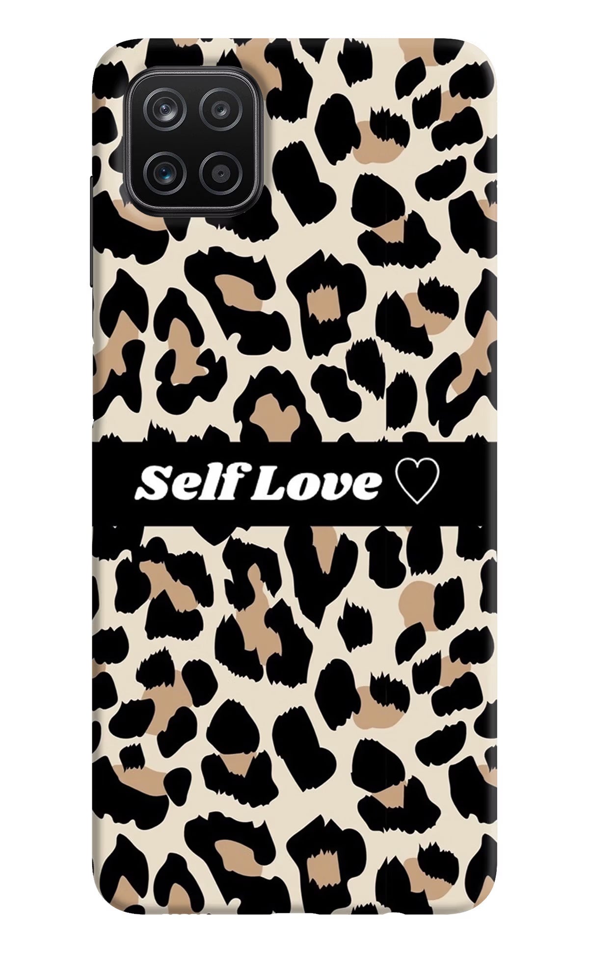 Leopard Print Self Love Samsung A12 Back Cover