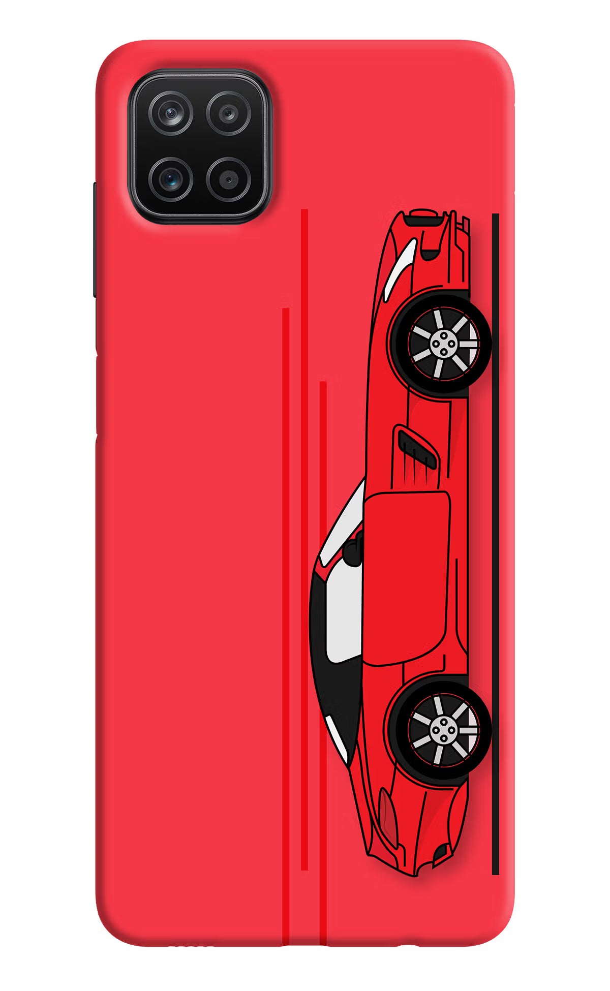 Red Velocity Samsung A12 Back Cover