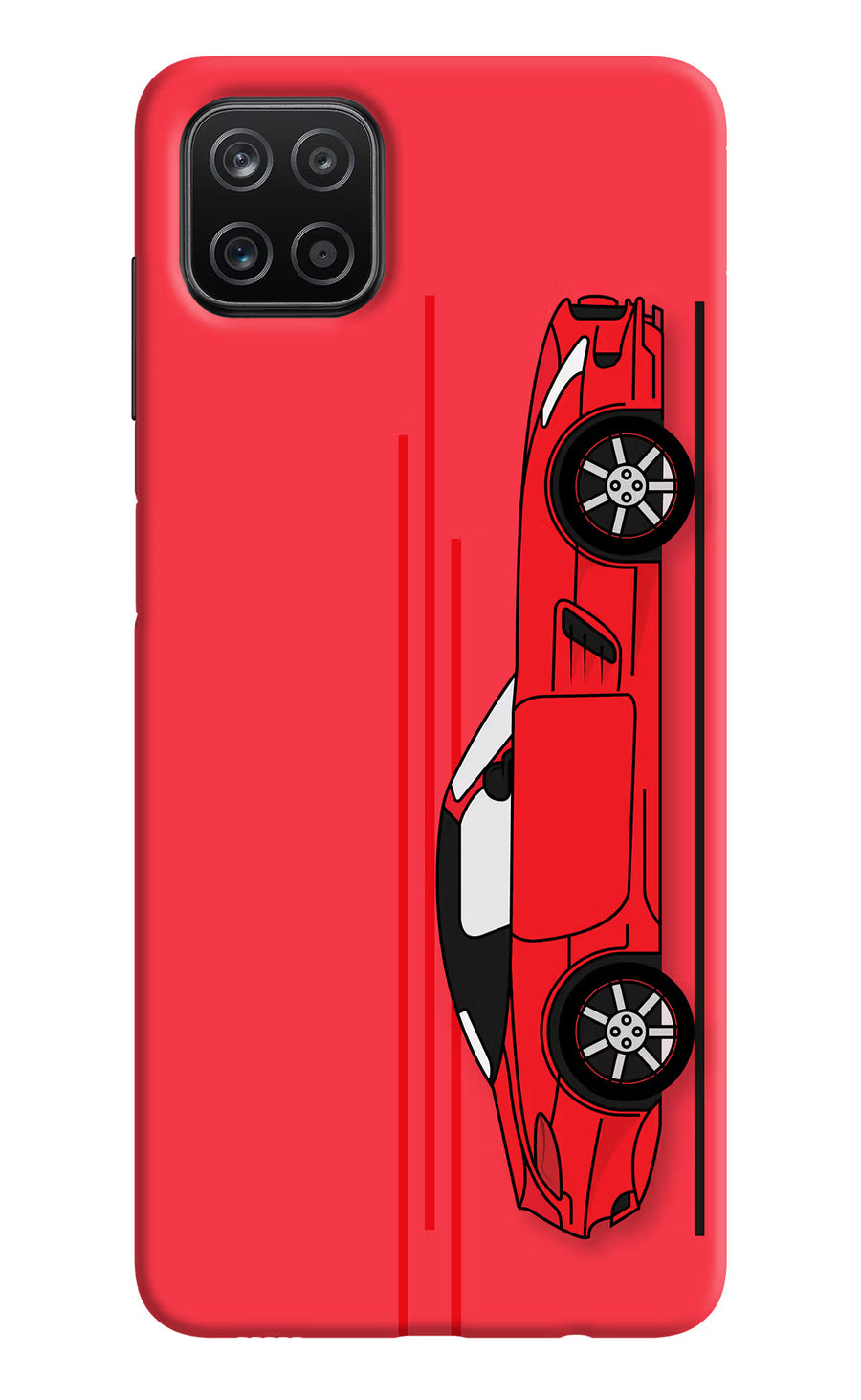 Red Velocity Samsung A12 Back Cover, Hard case