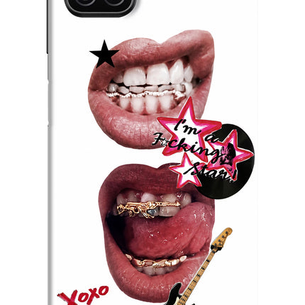 Rockstar Samsung A12 Hard Case Back Cover by Casekaro