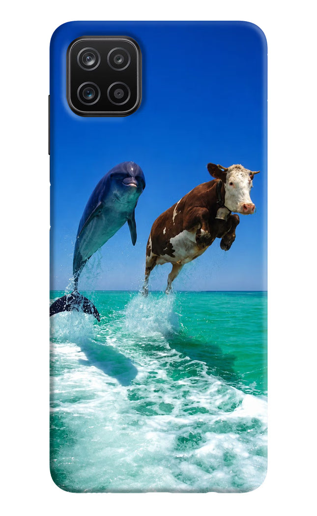 Dolphin vs Cow Samsung A12 Hard Case Back Cover by Casekaro