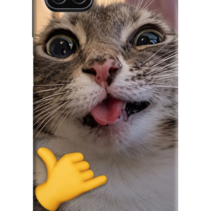 Silly Cat Call Samsung A12 Hard Case Back Cover by Casekaro