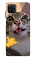 Silly Cat Call Samsung A12 Hard Case Back Cover by Casekaro