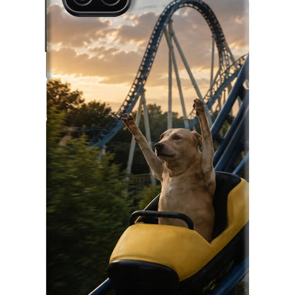 Rollercoaster Dog Samsung A12 Hard Case Back Cover by Casekaro
