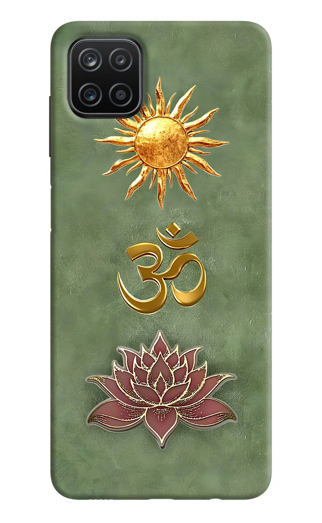 Om & Lotus Samsung A12 Hard Case Back Cover by Casekaro