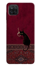 Midnight Cat Samsung A12 Hard Case Back Cover by Casekaro