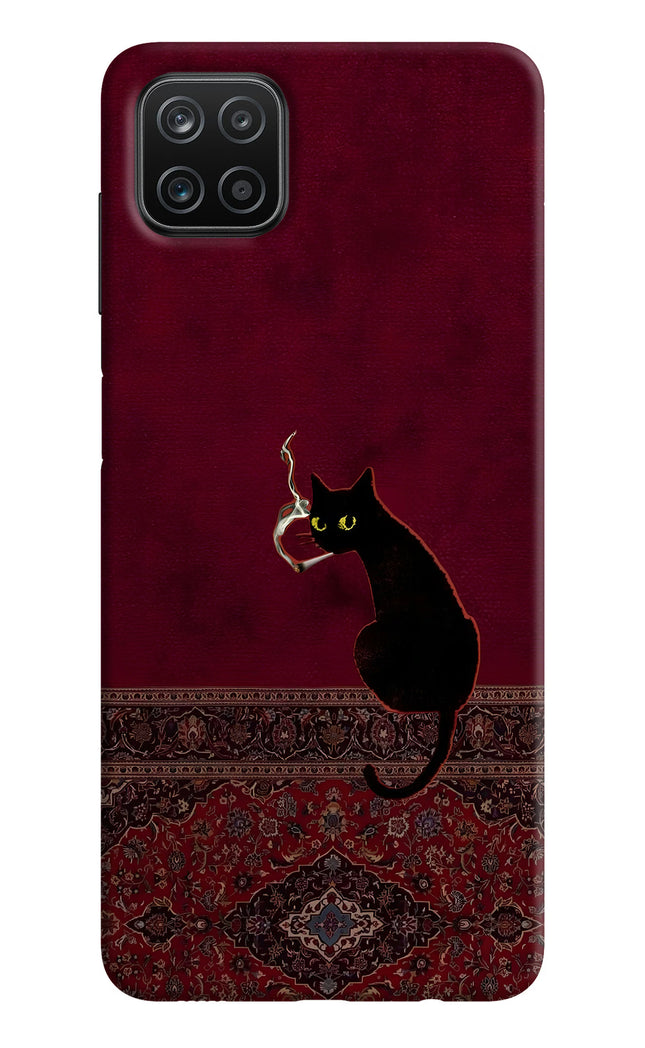 Midnight Cat Samsung A12 Hard Case Back Cover by Casekaro
