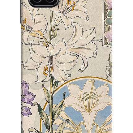 White Lily Samsung A12 Hard Case Back Cover by Casekaro
