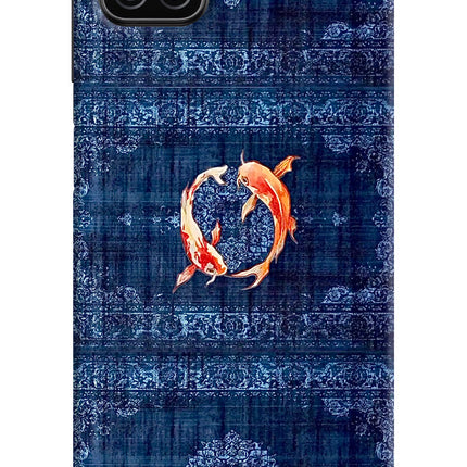 Koi Blue Samsung A12 Hard Case Back Cover by Casekaro