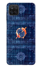 Koi Blue Samsung A12 Hard Case Back Cover by Casekaro