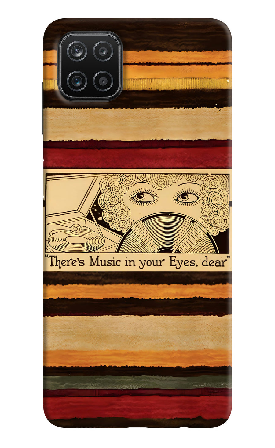 Vinyl Stripes Samsung A12 Back Cover, Hard case