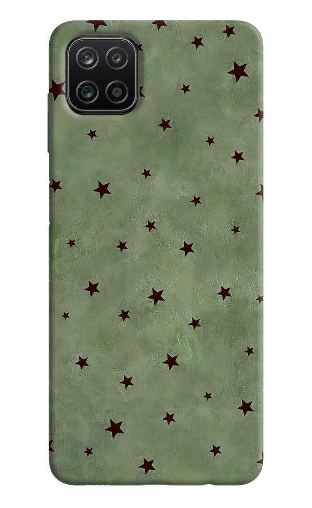 Green Stars Samsung A12 Hard Case Back Cover by Casekaro