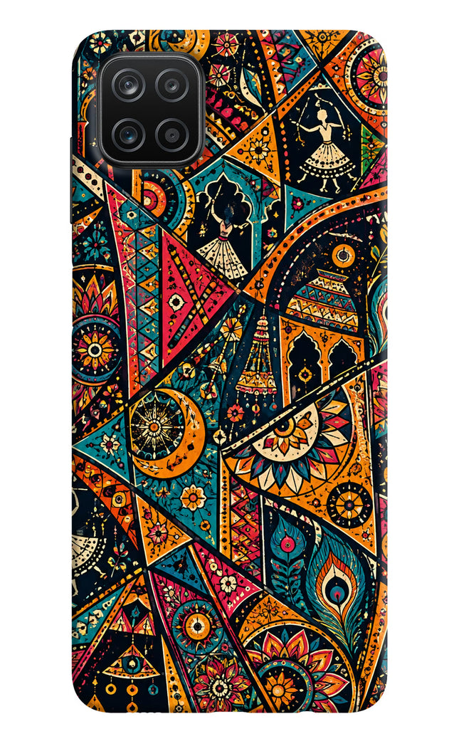 Folk Print Samsung A12 Hard Case Back Cover by Casekaro